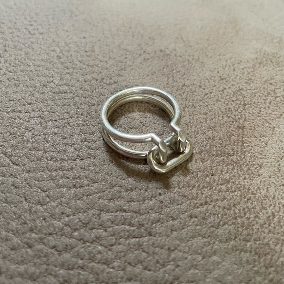 TIFFANY & CO. Sterling Silver “Hardware Two-row” Ring EUC and Authentic - Picture 2 of 12